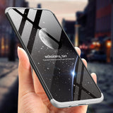 For Samsung M30 Ultra Slim PC Back Cover Non-slip Shockproof 360 Degree Full Protective Case Blue black blue