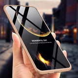 For Samsung M30 Ultra Slim PC Back Cover Non-slip Shockproof 360 Degree Full Protective Case Silver black silver