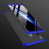 For Samsung M30 Ultra Slim PC Back Cover Non-slip Shockproof 360 Degree Full Protective Case Blue black blue