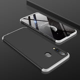 For Samsung M30 Ultra Slim PC Back Cover Non-slip Shockproof 360 Degree Full Protective Case Silver black silver