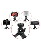 Mini Portable Tripod Selfie Telescopic Foldable Desktop Camera Mobile Phone Stand Holder Bracket black