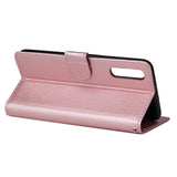 For Samsung A50 Wallet-type PU Leather Protective Phone Case with Buckle & 3 Card Position Rose gold