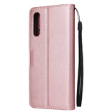 For Samsung A50 Wallet-type PU Leather Protective Phone Case with Buckle & 3 Card Position Rose gold