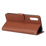 For Samsung A50 Wallet-type PU Leather Protective Phone Case with Buckle & 3 Card Position red