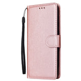 For Samsung A50 Wallet-type PU Leather Protective Phone Case with Buckle & 3 Card Position Rose gold