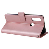 For OPPO A8 / A31/Realme XT / X2 Mobile Phone Case PU Buckle Closure Wallet Design Cards Slots All-round Protection Phone Cover  Rose gold