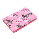 Universal Laptop Protective Cover Color Painted 8 Inches PU Case with Front Snap Pink flower