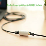 RJ45 to RJ45 Network Cable Adapter LAN Extension Cable ABS Ethernet Converter black