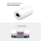 RJ45 to RJ45 Network Cable Adapter LAN Extension Cable ABS Ethernet Converter black