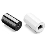 RJ45 to RJ45 Network Cable Adapter LAN Extension Cable ABS Ethernet Converter black