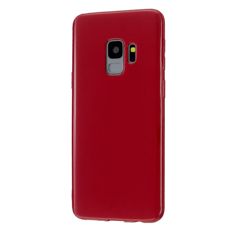 For Samsung S9/S9 Plus Mobile Phone Cover Classic Plain Design Classic Smartphone Case Soft TPU Phone Shell Rose red