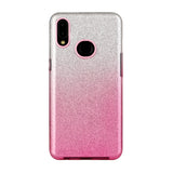 For Samsung A10/A50/A30S/A70/A20S Phone Case Gradient Color Glitter Powder Phone Cover with Airbag Bracket Pink