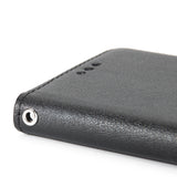 Ultra Slim PU Full Protective Cover Non-slip Shockproof Cell Phone Case with Card Slot for iPhone 5G/5S/5SE black