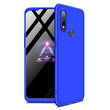 For Oppo Realme 3 pro Ultra Slim PC Back Cover Non-slip Shockproof 360 Degree Full Protective Case Blue black blue