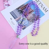 Fashion Hand-woven Mobile Phone Chain Blue White Porcelain Crystal Shiny Pendant  Gold