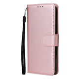 For Iphone 12 5.4 inch/6.1 inch/ 6.7 inch PU Leather Three-card Photo Frame Front Buckle Mobile Phone shell Rose gold