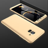 For Samsung A8 Plus 2018 360 Degree Protective Case Ultra Thin Hard Back Cover blue