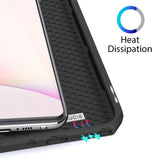 For Samsung NOTE 10 Lite Magnetic Protective Case Bracket with Card Slot Leather Mobile Phone Cover Pink