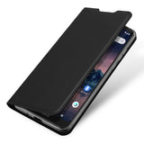 DUX DUCIS For Nokia 1.3 Leather Mobile Phone Cover Magnetic Protective Case Bracket with Cards Slot black