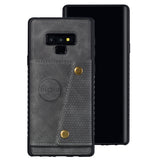 For Samsung NOTE 9 Phone Case Protective Back Cover with Card Holder Bracket gray_Samsung NOTE 9
