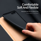 DUX DUCIS For iPhone 7/8 Luxury Genuine Leather Magnetic Flip Cover Full Protective Case with Bracket Card Slot blue