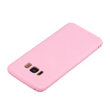 for Samsung S8 plus Lovely Candy Color Matte TPU Anti-scratch Non-slip Protective Cover Back Case dark pink