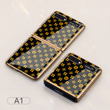 For Samsung Galaxy Z flip Foldable Cellphone Shell Electroplated Painted Folding Phone Case A7