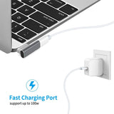 Magnetic USB C Type-C Adapter Side Plug Elbow 20pin Full-function Adapter Charging Data Transmission 4k Video Silver
