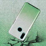 For Samsung A10/A50/A30S/A70/A20S Phone Case Gradient Color Glitter Powder Phone Cover with Airbag Bracket green