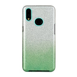 For Samsung A10/A50/A30S/A70/A20S Phone Case Gradient Color Glitter Powder Phone Cover with Airbag Bracket green