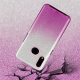 For Samsung A10/A50/A30S/A70/A20S Phone Case Gradient Color Glitter Powder Phone Cover with Airbag Bracket purple