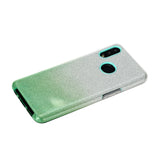 For Samsung A10/A50/A30S/A70/A20S Phone Case Gradient Color Glitter Powder Phone Cover with Airbag Bracket green