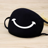 Men Women Riding Cotton Mask Dust-proof Fashion Black Facial Expression Teeth Warm Mask KZ-3011