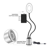 Multi-functional Fill Light Beauty Mobile Phone Holder Self-timer Live Artifact Live Performances Silver