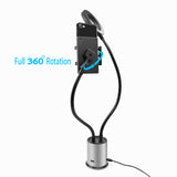 Multi-functional Fill Light Beauty Mobile Phone Holder Self-timer Live Artifact Live Performances Silver