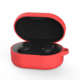 Silicone Earphone Case Cover for Xiaomi Redmi Airdots TWS Headphone Sports Bluetooth Earphone Case with Hook white