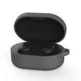 Silicone Earphone Case Cover for Xiaomi Redmi Airdots TWS Headphone Sports Bluetooth Earphone Case with Hook red