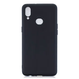 For Samsung A10S A20S Shockproof TPU Back Cover Soft Candy Color Frosted Surface Mobile Phone Case black
