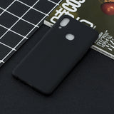 For Samsung A10S A20S Shockproof TPU Back Cover Soft Candy Color Frosted Surface Mobile Phone Case black