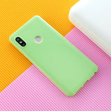 For Redmi GO/Note 5 Pro/Note 6 Pro Cellphone Cover Drop and Shock Proof Soft TPU Phone Case Classic Shell Fluorescent green