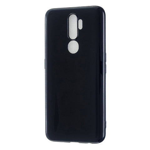 For OPPO A5/A3S/A9 2020 Cellphone Cover Soft Touch Anti-scratch Shockproof TPU Mobile Phone Case  Bright black