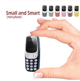 Mini Cell Phones Super Small Mobile Phones Voice Changer Bluetooth Earphones Dialer Dual SIM Low Radiation white