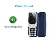 Mini Cell Phones Super Small Mobile Phones Voice Changer Bluetooth Earphones Dialer Dual SIM Low Radiation white
