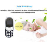 Mini Cell Phones Super Small Mobile Phones Voice Changer Bluetooth Earphones Dialer Dual SIM Low Radiation white