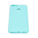 for HUAWEI Y9 2018 Lovely Candy Color Matte TPU Anti-scratch Non-slip Protective Cover Back Case Light blue