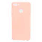 for HUAWEI Y9 2018 Lovely Candy Color Matte TPU Anti-scratch Non-slip Protective Cover Back Case red