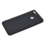 for HUAWEI Y9 2018 Lovely Candy Color Matte TPU Anti-scratch Non-slip Protective Cover Back Case black