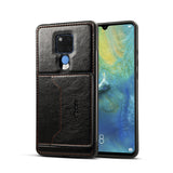 For HUAWEI MATE 20X 2 in 1 Retro PU Leather Wallet Stand Non-slip Shockproof Cell Phone Case red