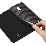 DUX DUCIS For Nokia 1.3 Leather Mobile Phone Cover Magnetic Protective Case Bracket with Cards Slot black