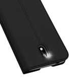 DUX DUCIS For Nokia 1.3 Leather Mobile Phone Cover Magnetic Protective Case Bracket with Cards Slot black